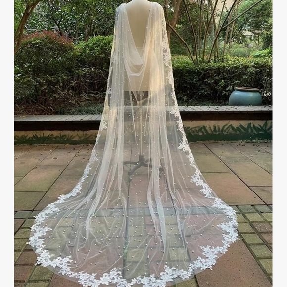 Other - Elegant Sheer White Bridal Veil
